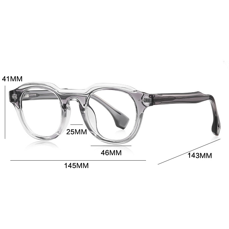 Gatenac Unisex Full Rim Oval Square Tr 90 Titanium Eyeglasses  776088 — view 1 | Gatenac at FuzWeb