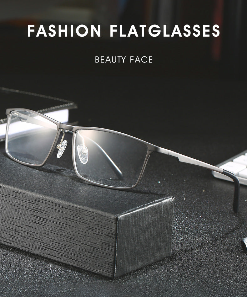 Hdcrafter Mens Full Rim Square Titanium Frame Eyeglasses 6330 — view 1 | Hdcrafter Eyeglasses at FuzWeb