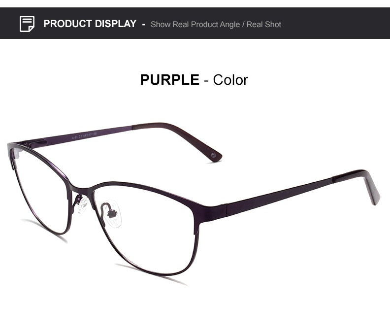 Chashma Ottica Womens Full Rim Square Cat Eye Alloy Eyeglasses 4151 — view 1 | Chashma Ottica at FuzWeb