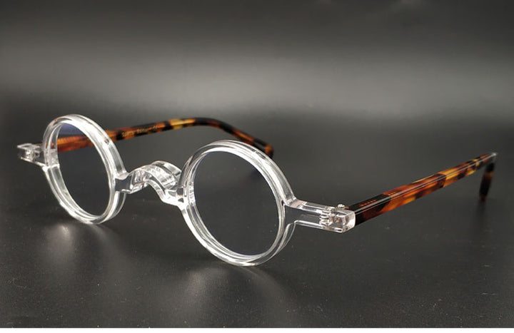 Yujo Unisex Full Rim Small Round 34mm Handcrafted Acetate Eyeglasses — view 10 | Yujo at FuzWeb