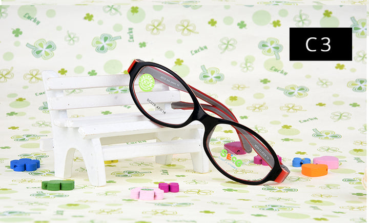 Secg Unisex Youths Full Rim Round Tr 90 Silicone Eyeglasses 3029 — view 3 | Secg at FuzWeb
