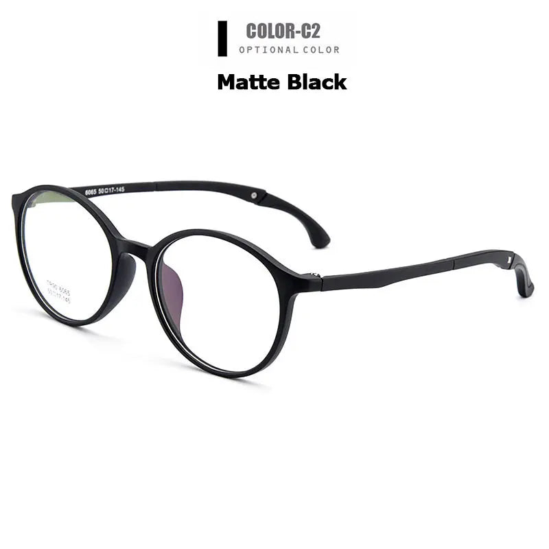 Gmei Unisex Eyeglasses Ultra-Light Tr90 Plastic Round M6065.