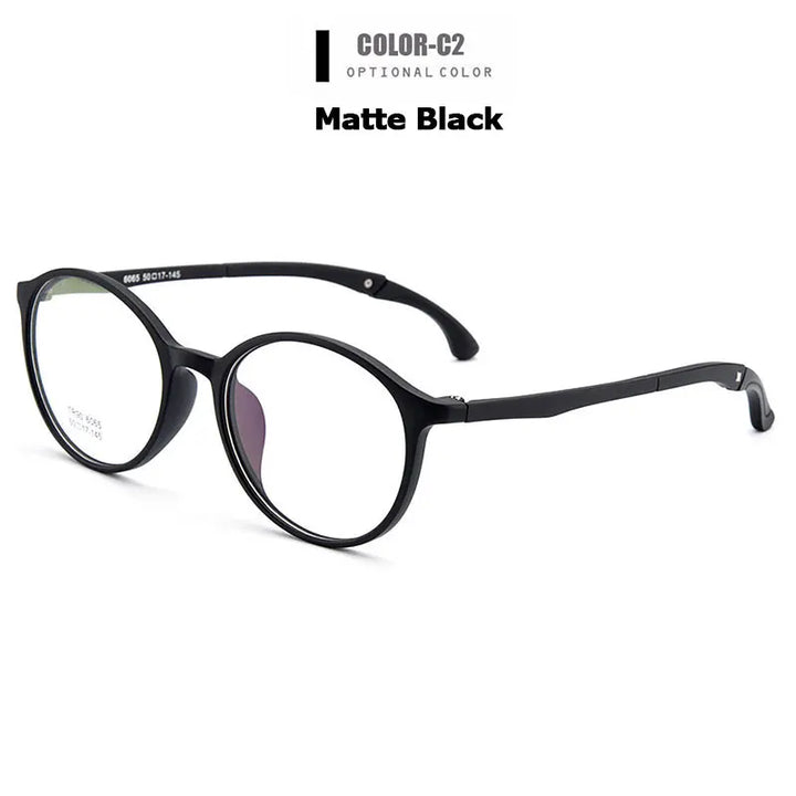 Gmei Unisex Eyeglasses Ultra-Light Tr90 Plastic Round M6065.