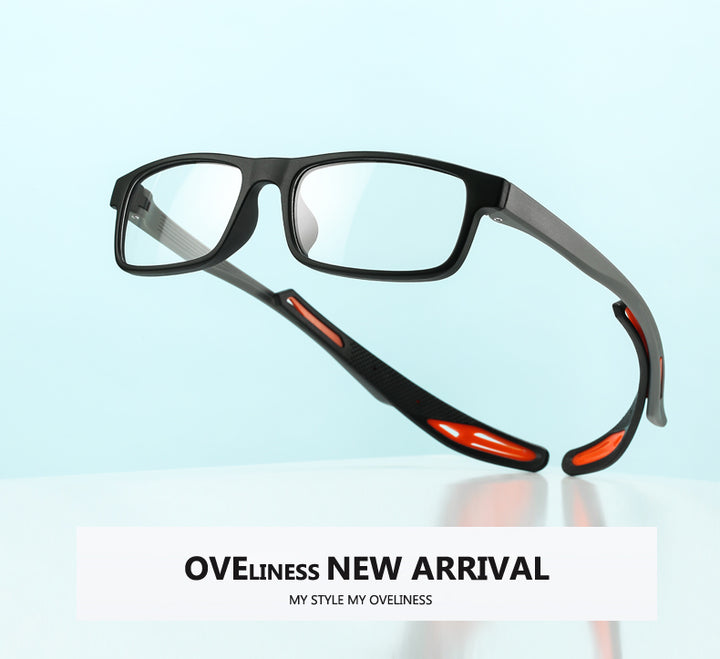 Oveliness Unisex Full Rim Square Tr 90 Titanium Sport Eyeglasses Olad55p — view 1 | Oveliness at FuzWeb