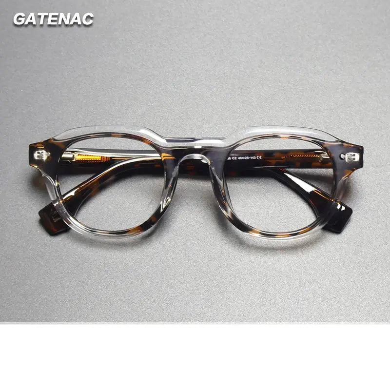 Gatenac Unisex Full Rim Oval Square Tr 90 Titanium Eyeglasses  776088 Gatenac
