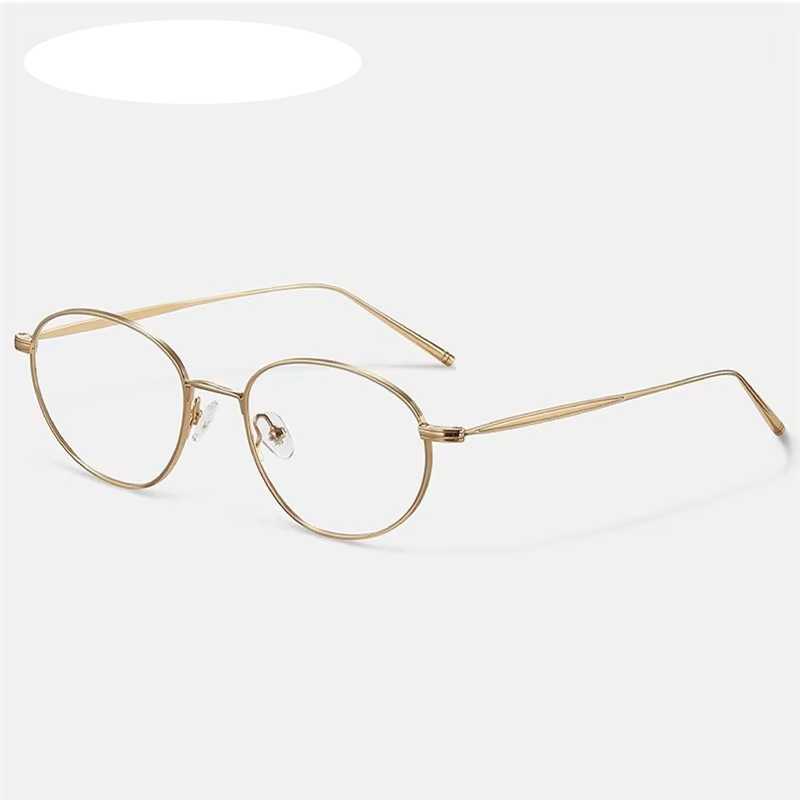 Eleccion Unisex Full Rim Oval Titanium Eyeglasses 14142