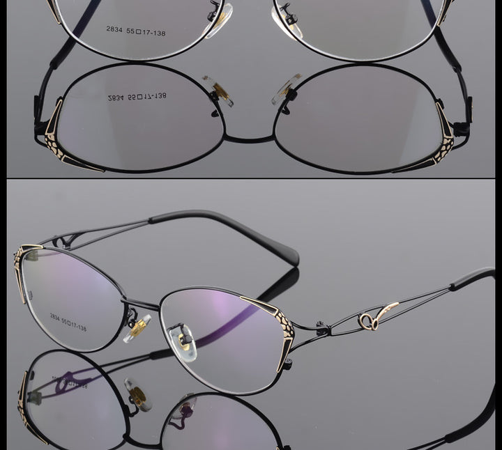 Womens Full Rim Eyeglasses Alloy Frame S2834 — view 12 | Bclear at FuzWeb