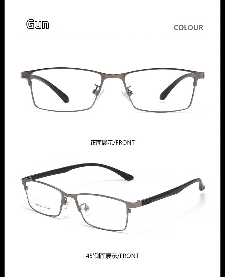 Kocolior Unisex Full Rim Square Alloy Reading Glasses 56198.