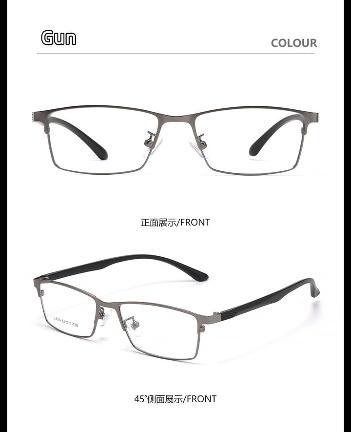 Kocolior Unisex Full Rim Square Alloy Reading Glasses 56198.