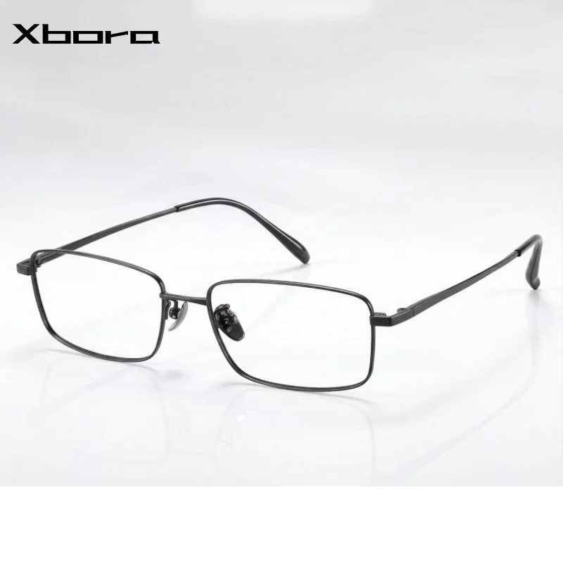 Xbora Men's Full Rim Square Pure Titanium Eyeglasses 9901 — view 1 | Xbora at FuzWeb
