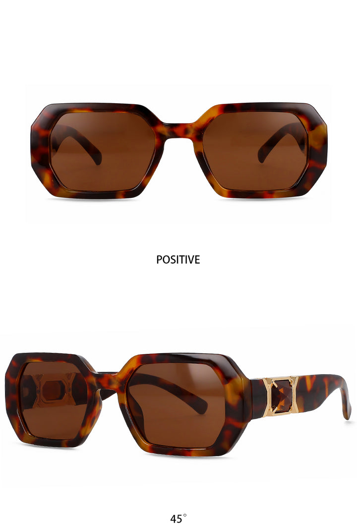 CCspace Womens Full Rim Oversized Square Resin UV400 Sunglasses 56207 — view 12 | CCspace Sunglasses at FuzWeb