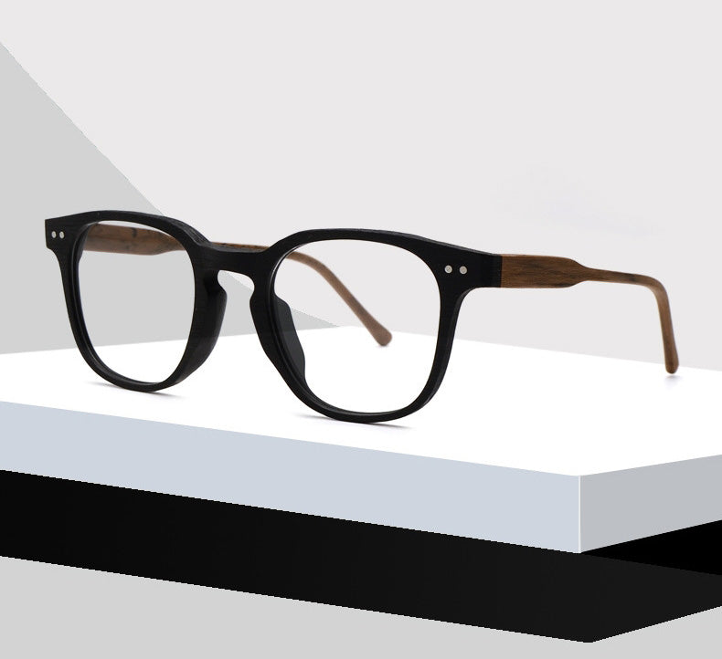 Hdcrafter Mens Full Rim Square Bamboo Wood Eyeglasses M9205 — view 1 | Hdcrafter Eyeglasses at FuzWeb