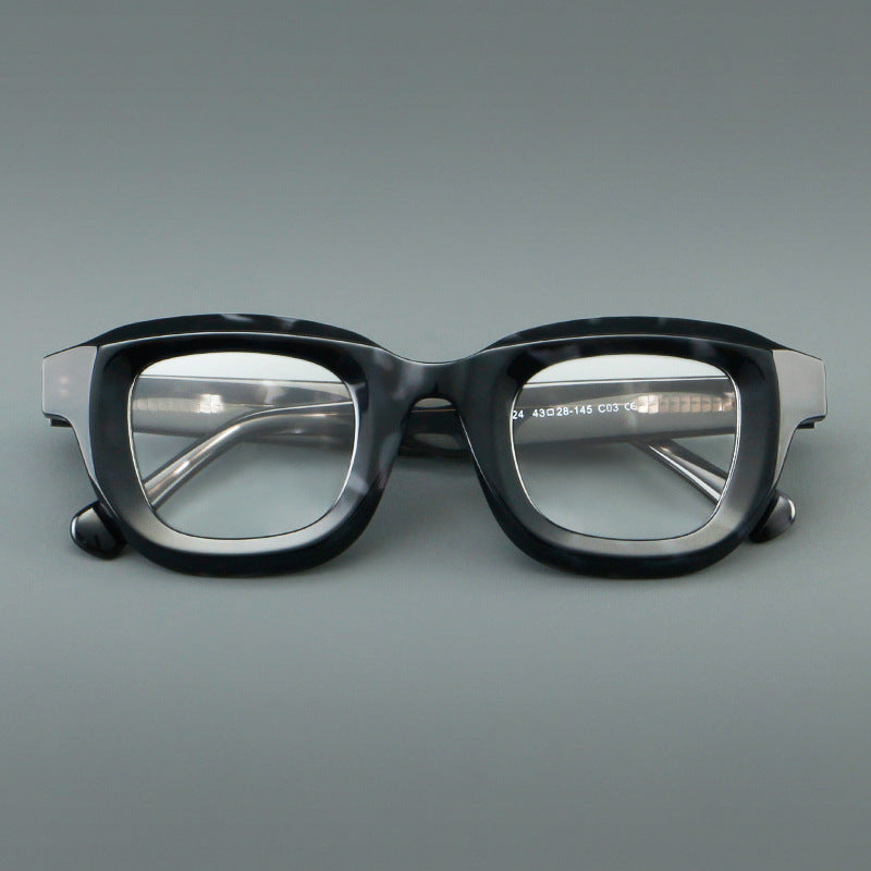 CCspace Unisex Full Rim Thick Square Tr 90 Alloy Reading Glasses 3212.