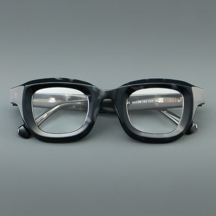 CCspace Unisex Full Rim Thick Square Tr 90 Alloy Reading Glasses 3212.
