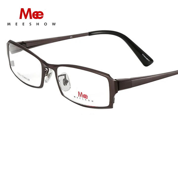 Meeshow Women's Full Rim Square Titanium Reading Glasses 71108