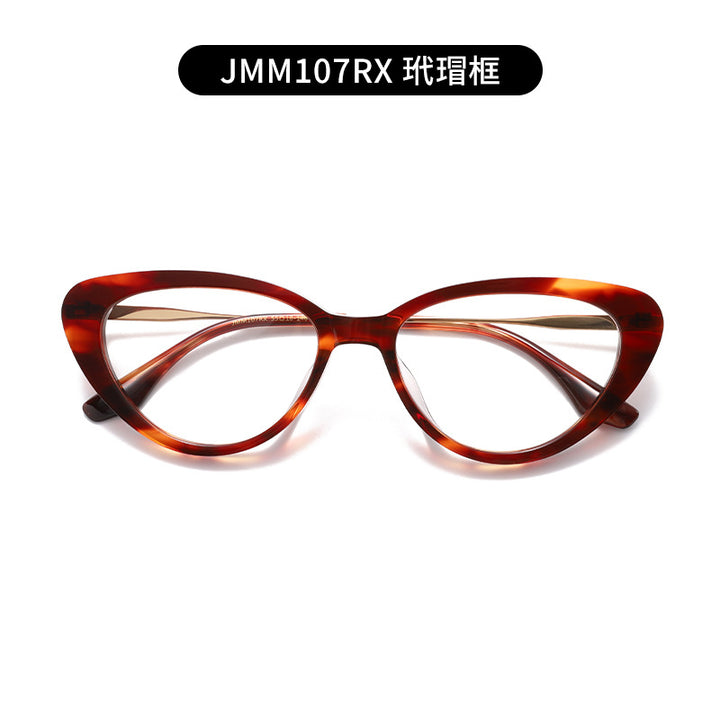Nobler Unisex Full Rim Oval Thick Acetate Titanium Eyeglasses 422107.
