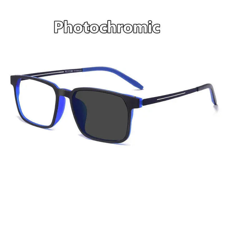 Kocolior Unisex Full Rim Square Tr 90 Titanium Hyperopic Reading Glasses 88781.