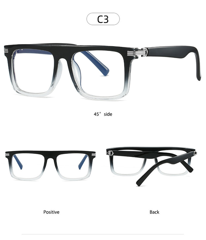 Kocolior 226100 Unisex Full Rim Square Brow Line PC Frames FuzWeb