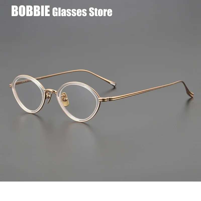 Bobbie Unisex Full Rim Oval Titanium-Steel Acetate Eyeglasses 344326