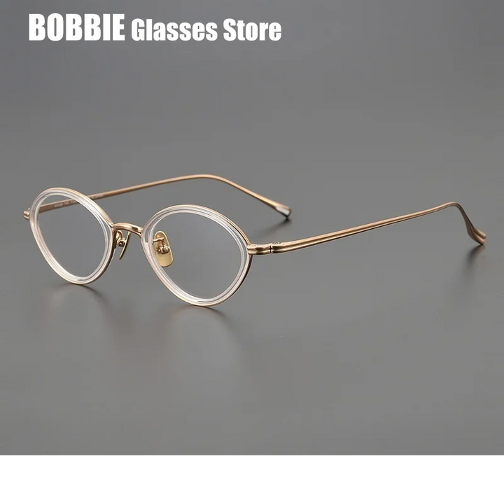 Bobbie Unisex Full Rim Oval Titanium-Steel Acetate Eyeglasses 344326