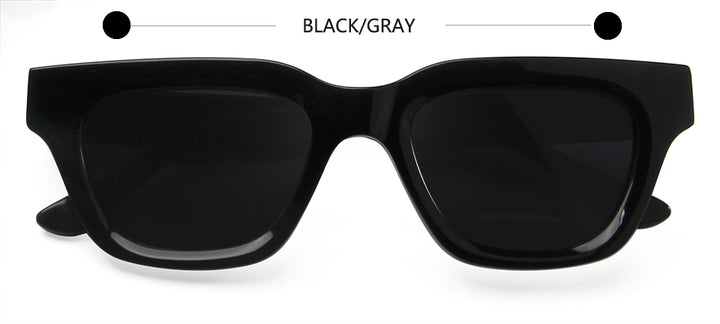Esnbie Unisex Full Rim Square Brow Line Thick Acetate Sunglasses 23029 — view 2 | Esnbie at FuzWeb