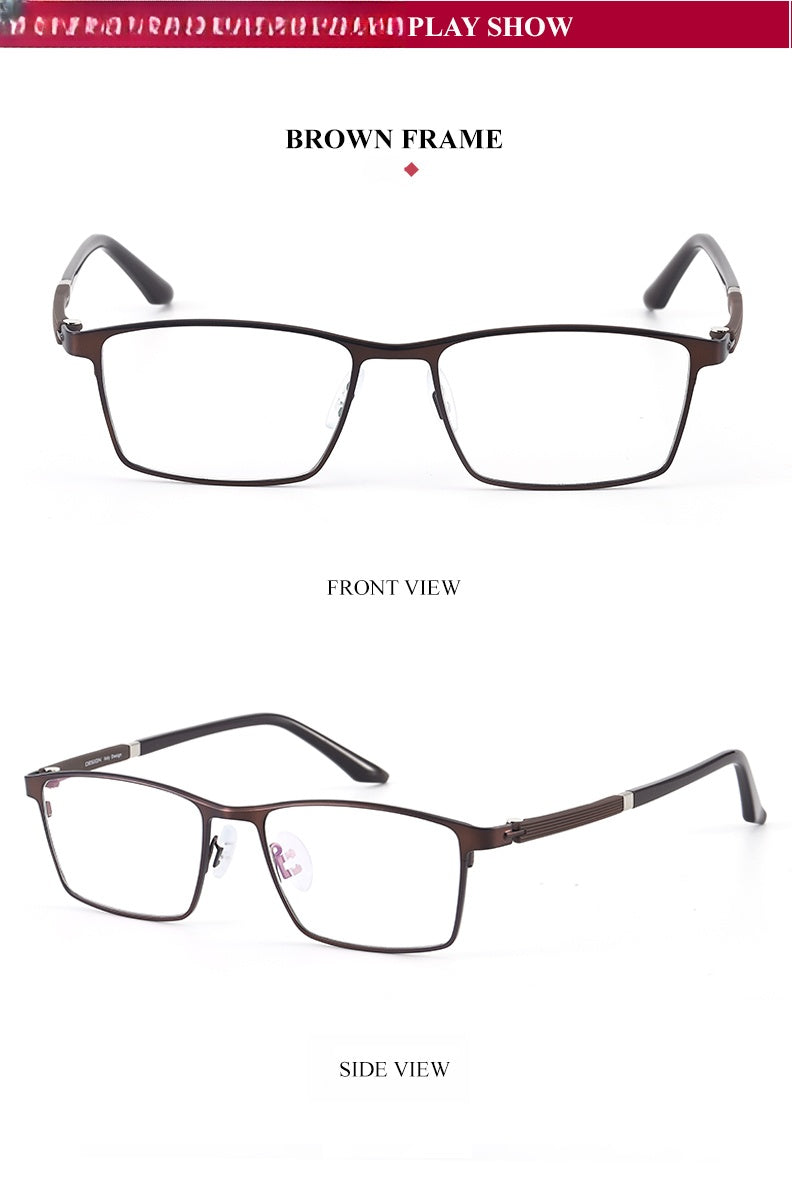Chashma Ottica Mens Full Rim Square Stainless Steel Eyeglasses 94931 — view 2 | Chashma Ottica at FuzWeb