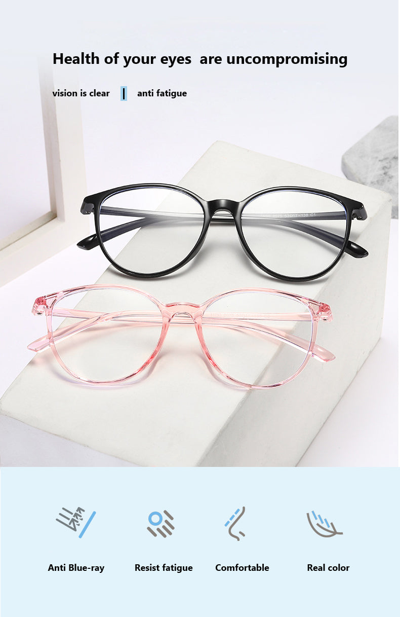 Oveliness Unisex Full Rim Round Square Tr 90 Titanium Eyeglasses 8075 — view 1 | Oveliness at FuzWeb