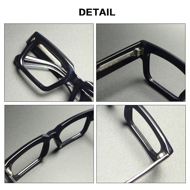 Gatenac Unisex Full Rim Big Square Acetate Reading Glasses Gxyj91018 — view 2 | Gatenac at FuzWeb