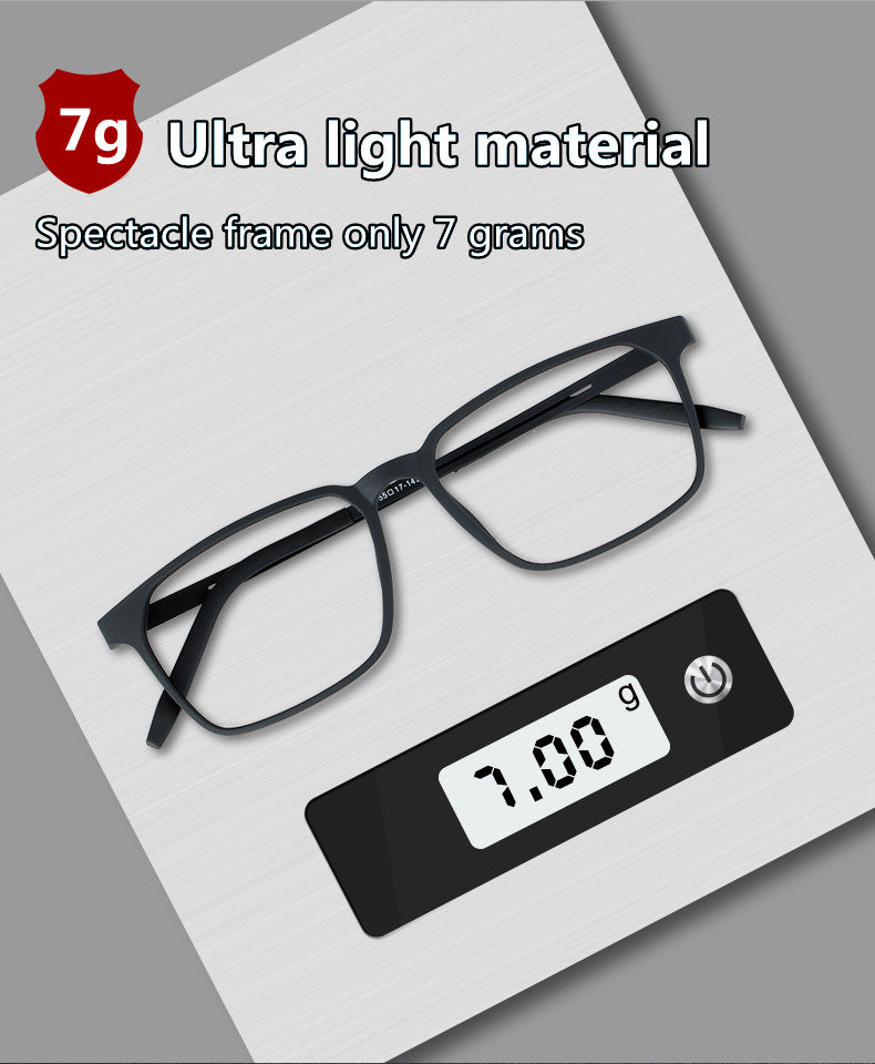 Kocolior Unisex Full Rim Square Tr 90 Titanium Hyperopic Reading Glasses 88781 — view 3 | Kocolior at FuzWeb