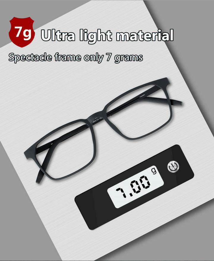 Kocolior Unisex Full Rim Square Tr 90 Titanium Hyperopic Reading Glasses 88781 — view 3 | Kocolior at FuzWeb
