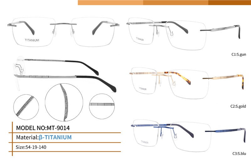 Chashma Unisex Rimless Square Titanium Customizable Lens Eyeglasses 90144 — view 2 | Chashma at FuzWeb