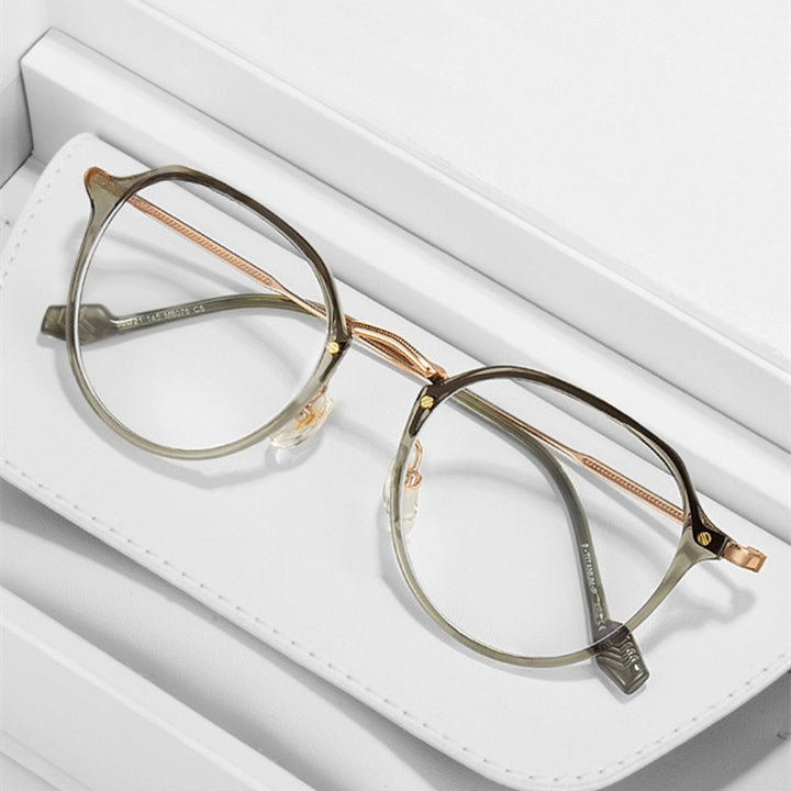 Chashma Unisex Full Rim Flat Top Oval Tr 90 Titanium Eyeglasses 888076 — view 2 | Chashma at FuzWeb