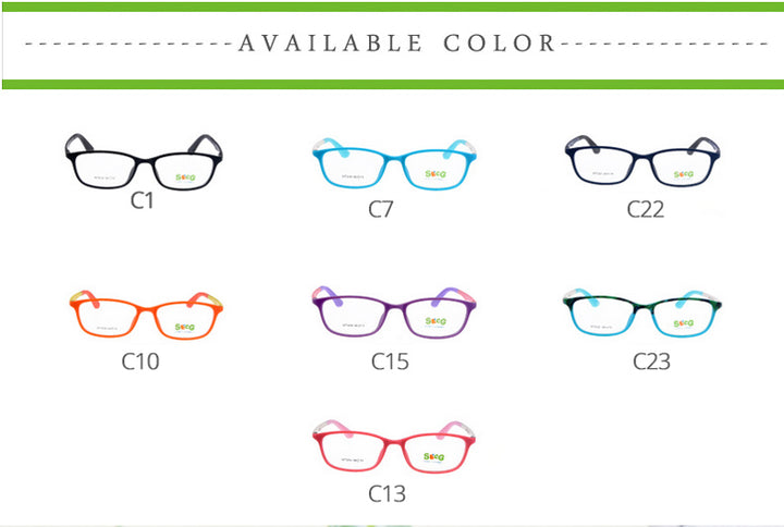 Secg Unisex Youths Full Rim Square Tr 90 Silicone Eyeglasses 20030 — view 2 | Secg at FuzWeb