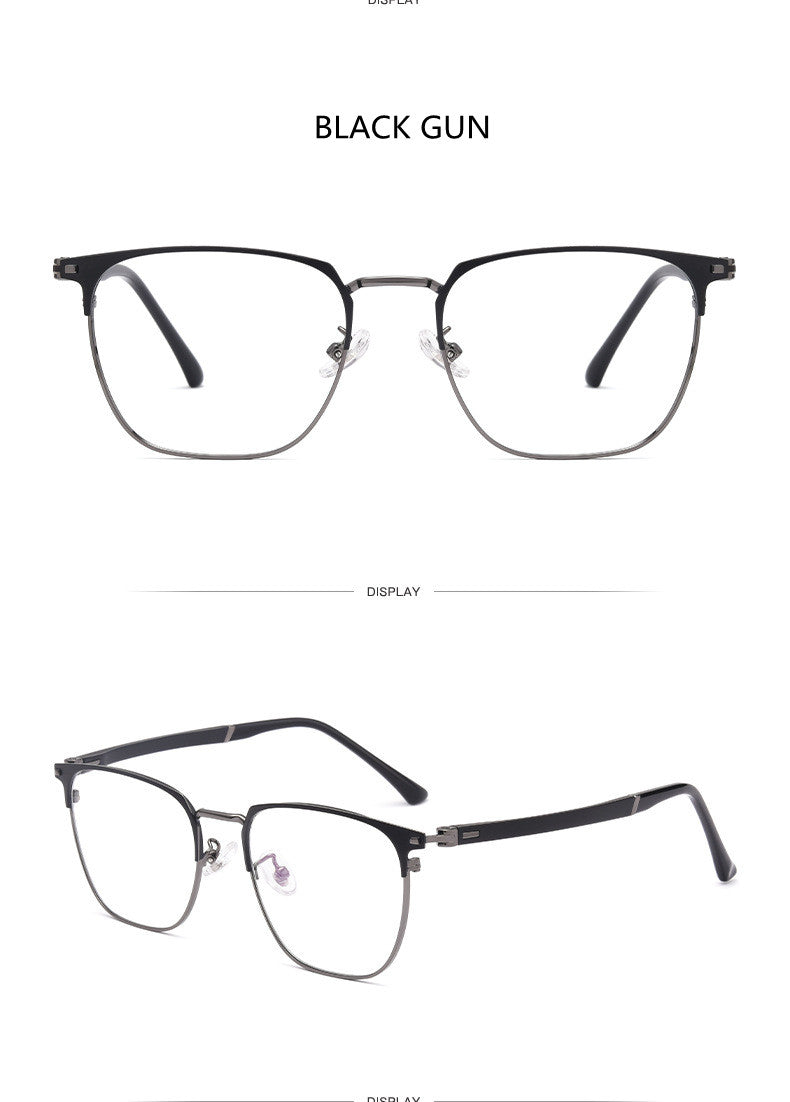 Kocolior Unisex Full Rim Square Titanium Alloy Hyperopic Reading Glasses 6120 — view 5 | Kocolior at FuzWeb
