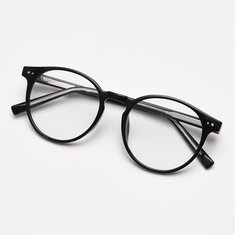 CCspace Unisex Full Rim Round Tr 90 Titanium Eyeglasses 55868.