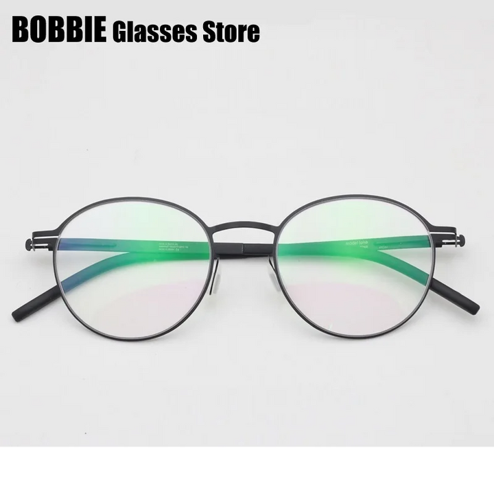 Bobbie Women's Full Rim Round Screwless Steel Eyeglasses 494420