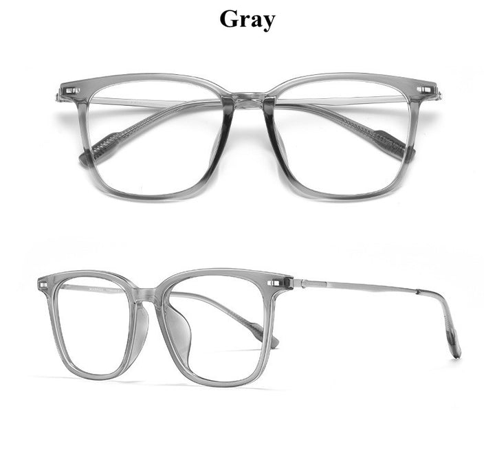 Chashma Ochki Unisex Full Rim Square Tr 90 Titanium Eyeglasses 331020.
