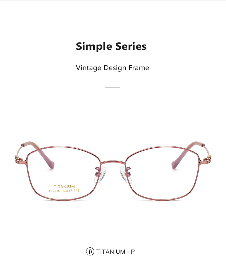 Oveliness Women's Full Rim Oval Square Titanium Eyeglasses 196004.