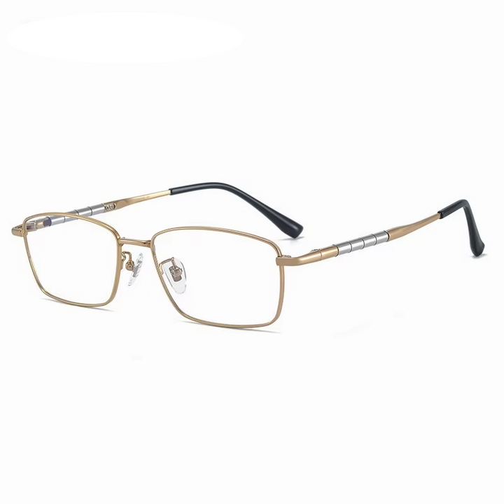 Eleccion Unisex Full Rim Polygon Square Titanium Eyeglasses 982792