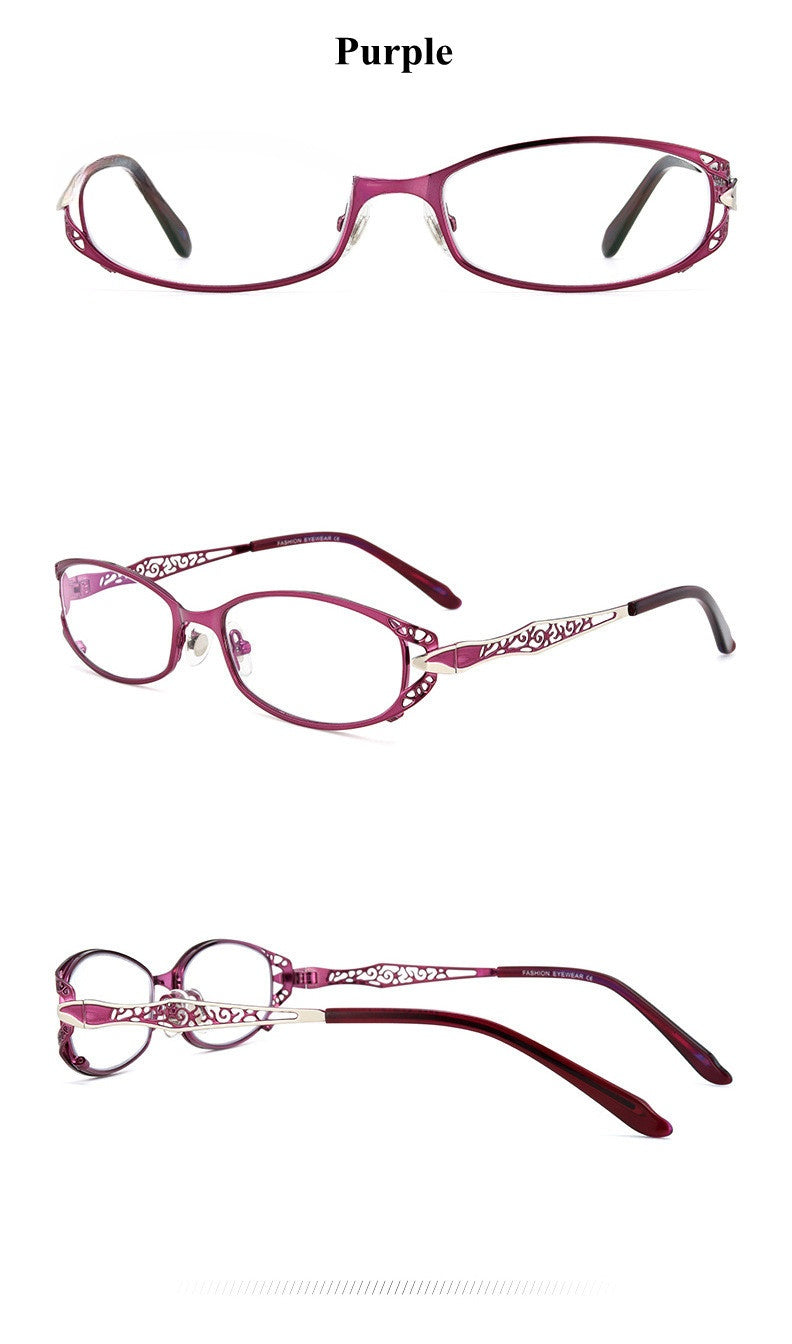 Chashma Ochki Womens Full Rim Oval Rectangle Stainless Steel Eyeglasses 8982 — view 10 | Chashma Ochki at FuzWeb