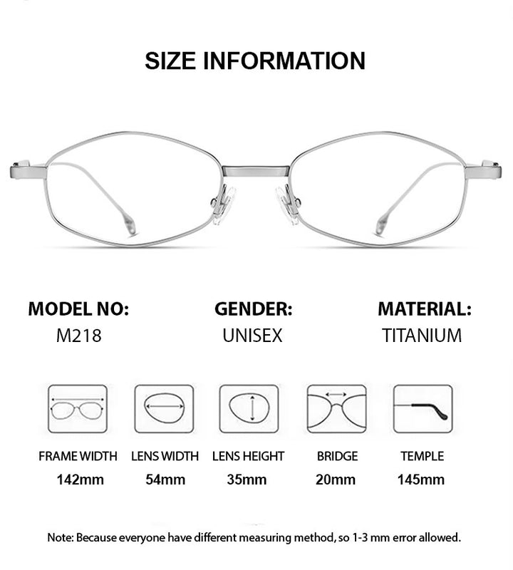 Chashma Ochki Unisex Full Rim Oval Titanium Eyeglasses 881218 — view 1 | Chashma Ochki at FuzWeb