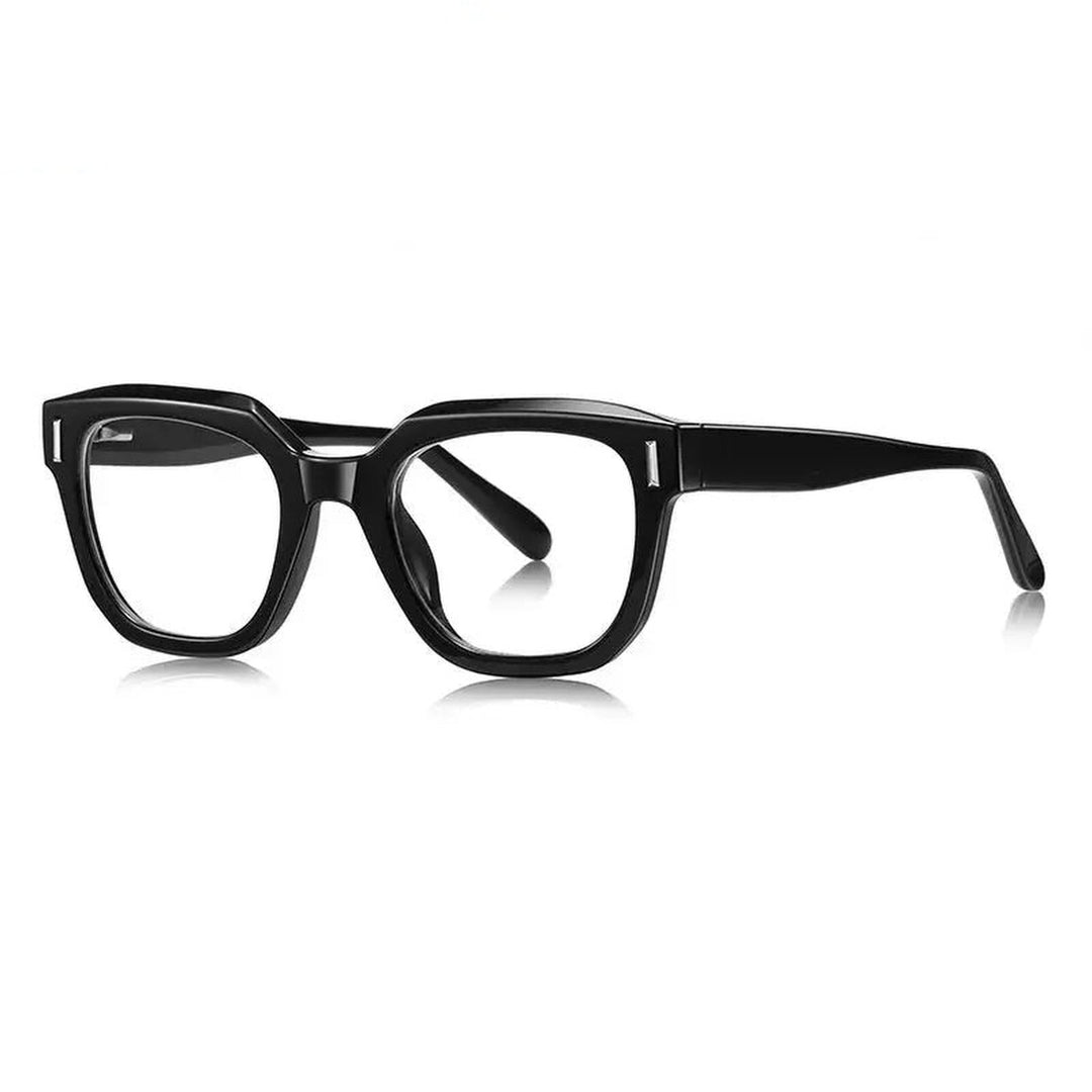 Chashma Ottica Unisex Full Rim Square Eyeglasses 474009 - Black