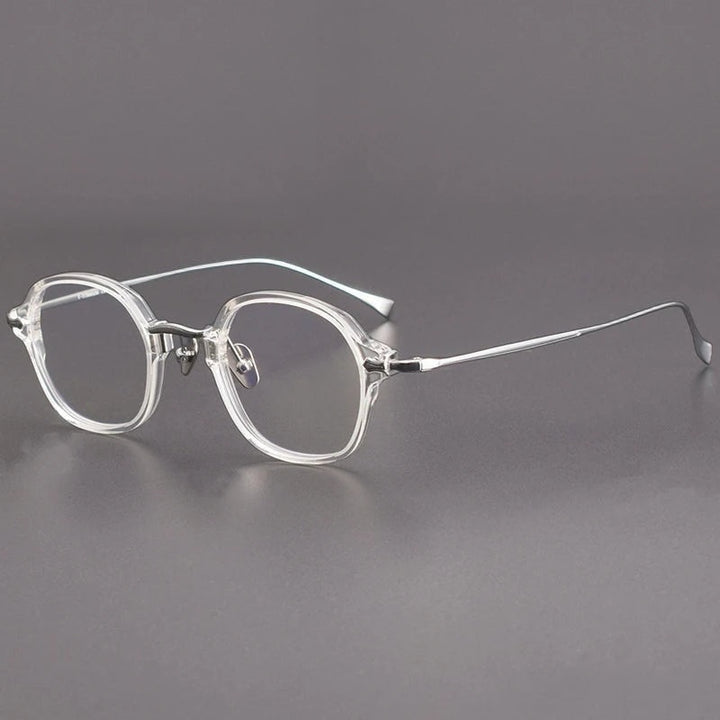 Chashma Ottica Unisex Full Rim Oval Eyeglasses 624183 - Transparent Silver
