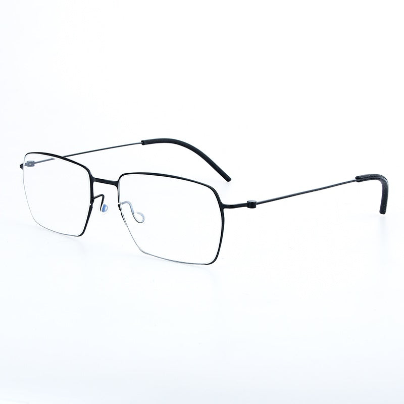 Aimee Unisex Full Rim Square Screwless Titanium Eyeglasses 15509.