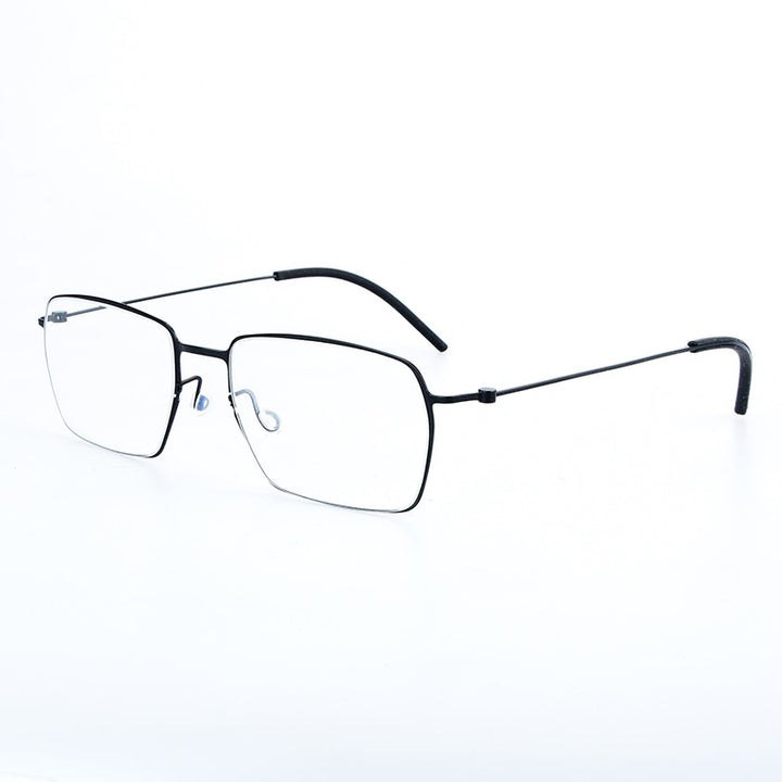 Aimee Unisex Full Rim Square Screwless Titanium Eyeglasses 15509.
