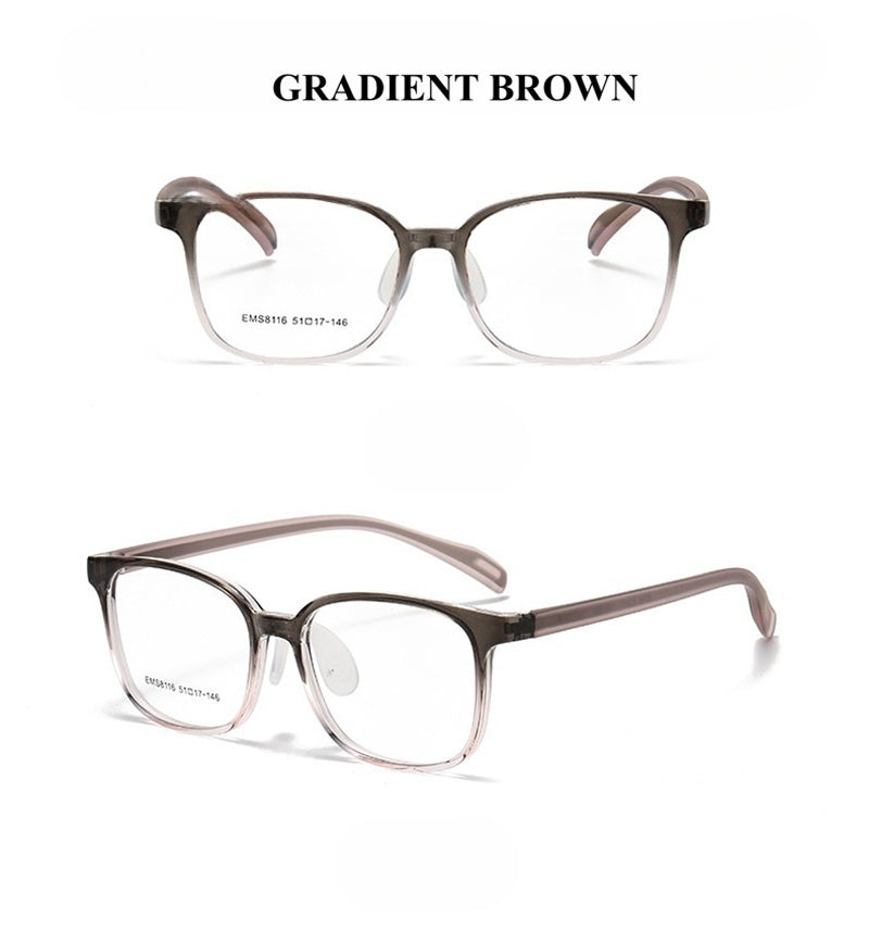 Chashma Ochki Unisex Full Rim Square Tr 90 Titanium Eyeglasses 938116.