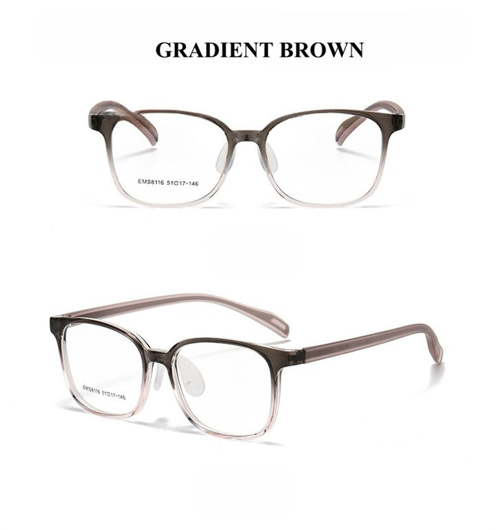 Chashma Ochki Unisex Full Rim Square Tr 90 Titanium Eyeglasses 938116.