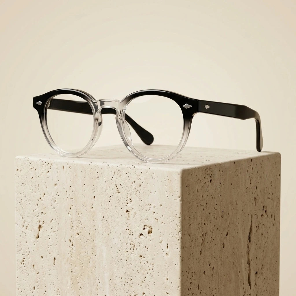 Bclear Unisex Full Rim Round Acetate Three Size S-M-L Frame Eyeglasses 1915 — view 1 | Bclear at FuzWeb
