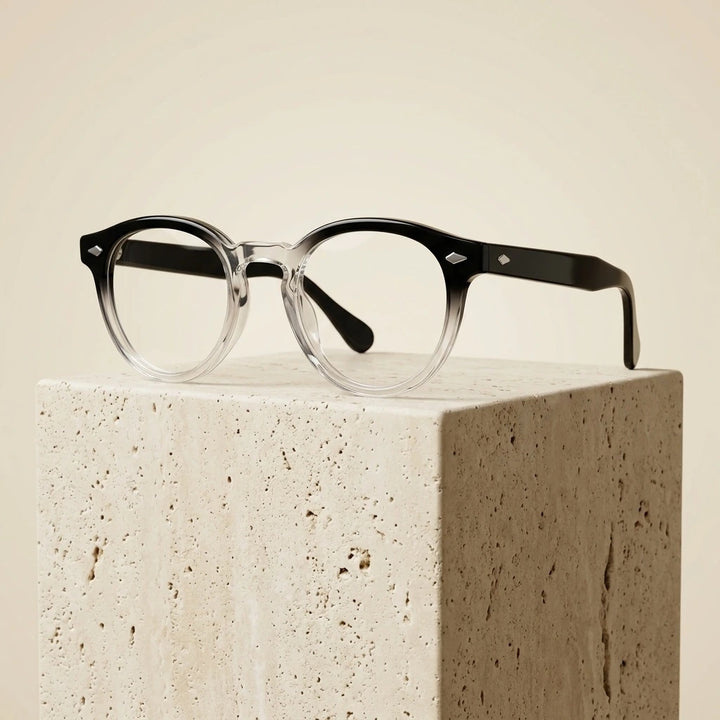 Bclear Unisex Full Rim Round Acetate Three Size S-M-L Frame Eyeglasses 1915 — view 1 | Bclear at FuzWeb