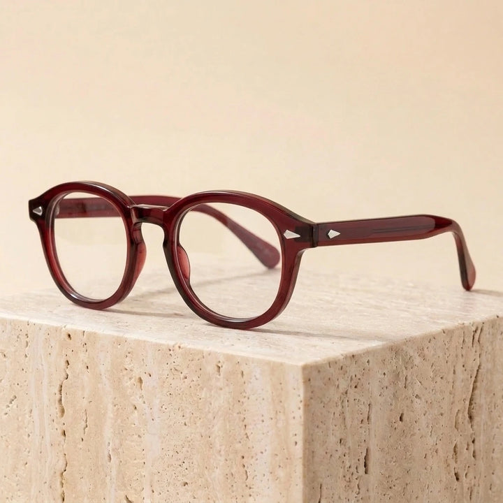 Bclear Unisex Full Rim Round Acetate Three Size S-M-L Frame Eyeglasses 1915 — view 8 | Bclear at FuzWeb